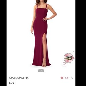 Azazie gianetta bridesmaid dress in color burgundy